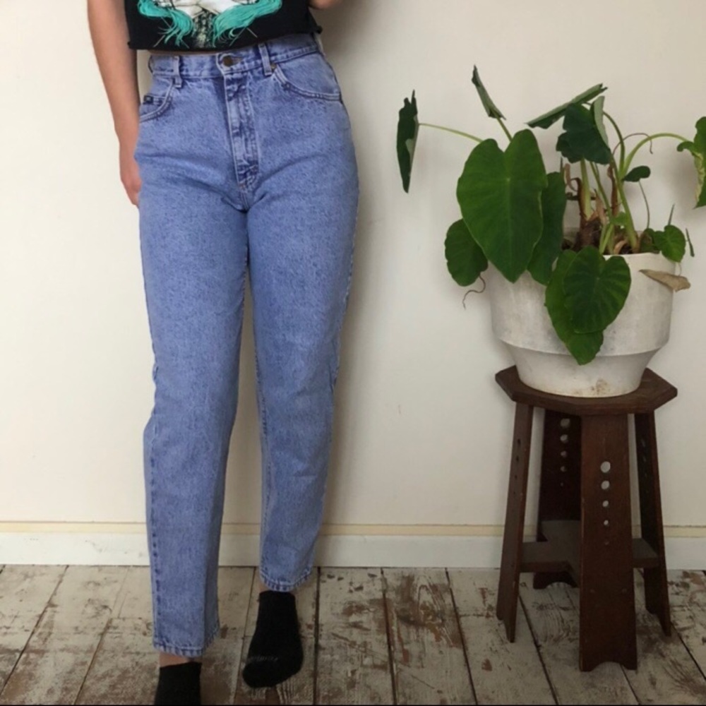Vintage Lee acid wash high waisted Jeans